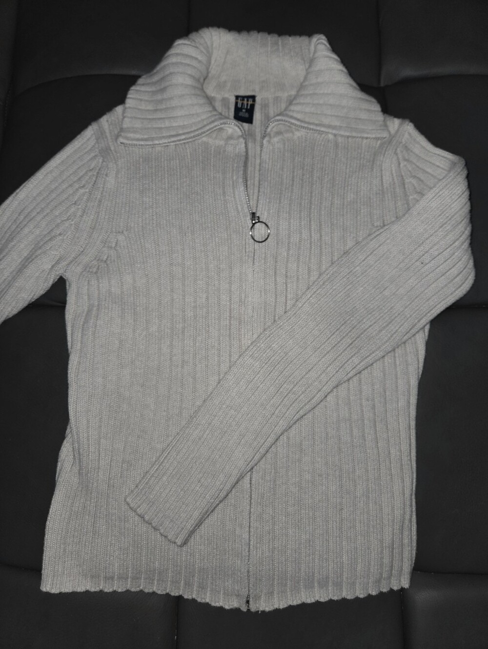 Y2K Gap full zip sweater 100% cotton in cream